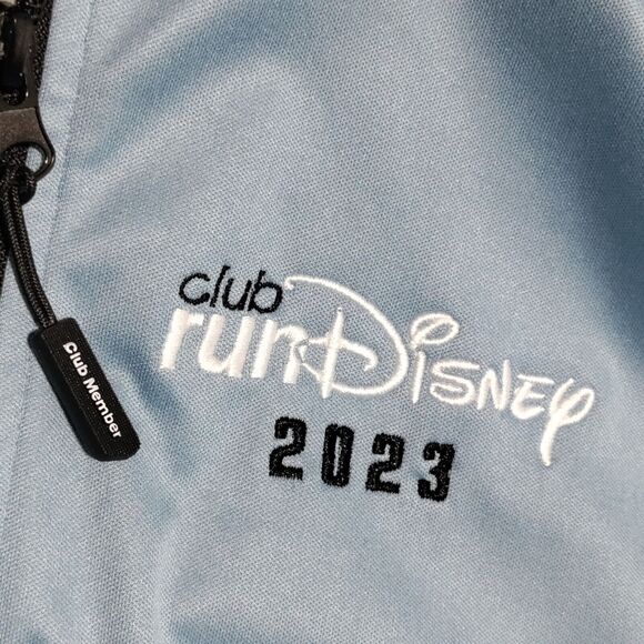 Club‎ RunDisney Member Jacket 2023 Adult XL Full Zip Hooded Zip Pockets Blue - Picture 14 of 16